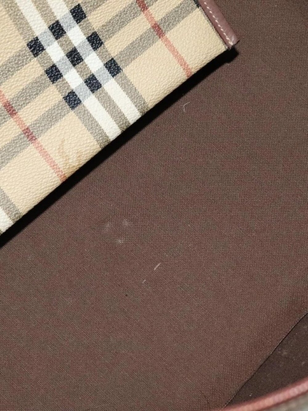 Burberrys Nova Check Boston Bag PVC Leather 2way Beige Auth ac3563 - Picture 10 of 16